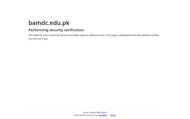 Bakhtawar Amin Medical & Dental College official website homepage preview