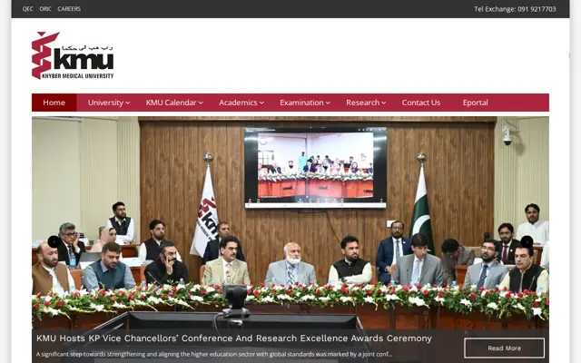 KMU Institute of Medical Sciences official website homepage preview