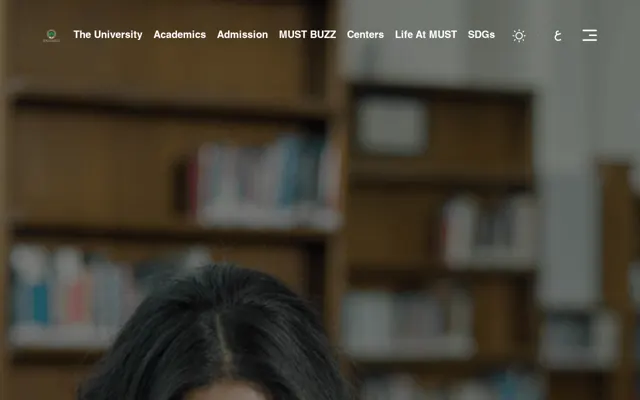Misr University for Science & Technology official website homepage preview
