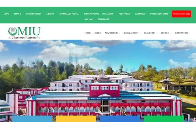 Mohi-ud-Din Islamic Medical College official website homepage preview
