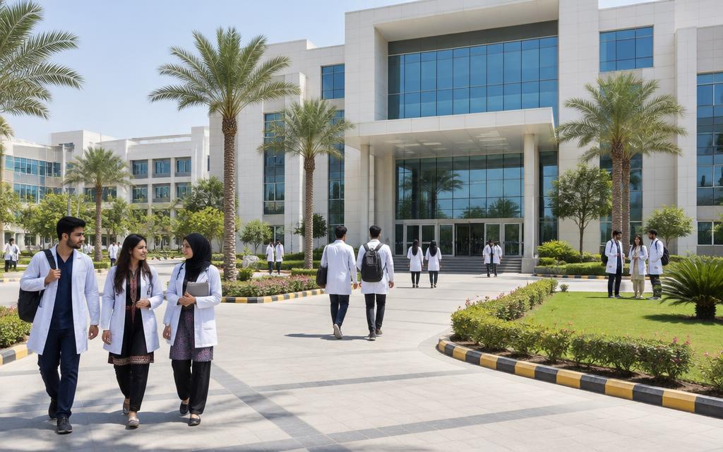 Illustrative private medical college campus