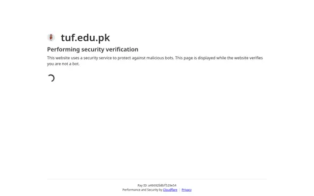 University Medical & Dental College (TUF) official website homepage preview